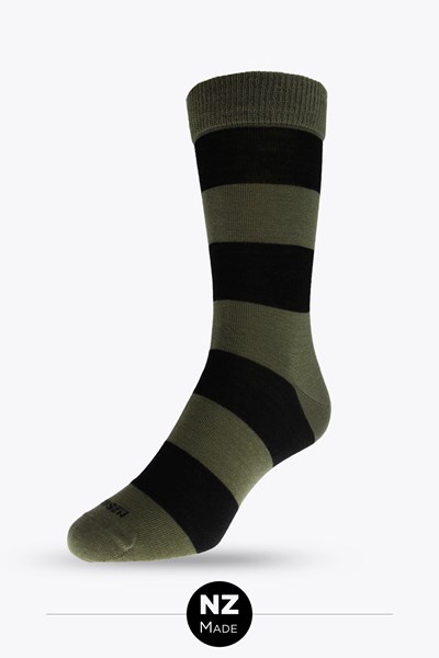 Wide Stripe Dress Sock